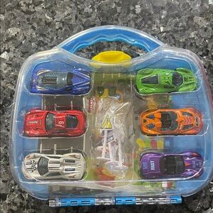Toy Car Set with Carrying Case - Multicolor